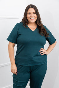 Blusa Nina na cor Verde Petróleo, foto 3 de 4