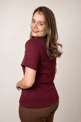 Blusa Nina - Gola V Canelado Flex - Naguirre Shop