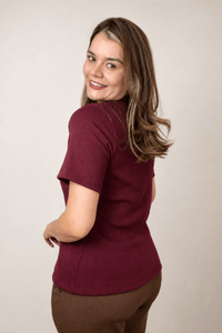 Blusa Nina na cor Marsalla, foto 2 de 2