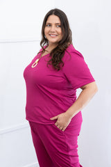 Blusa Nina - Gola V Canelado Flex - Naguirre Shop