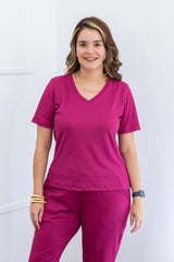 Blusa Nina - Gola V Canelado Flex - Naguirre Shop