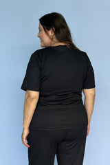 Blusa Nina - Gola V Canelado Flex - Naguirre Shop