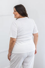 Blusa Nina - Gola V Canelado Flex - Naguirre Shop