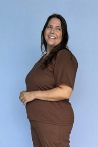 Blusa Nina na cor Mocha, foto 3 de 3