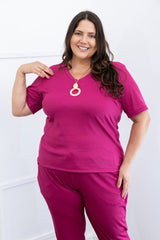 Blusa Nina - Gola V Canelado Flex - Naguirre Shop