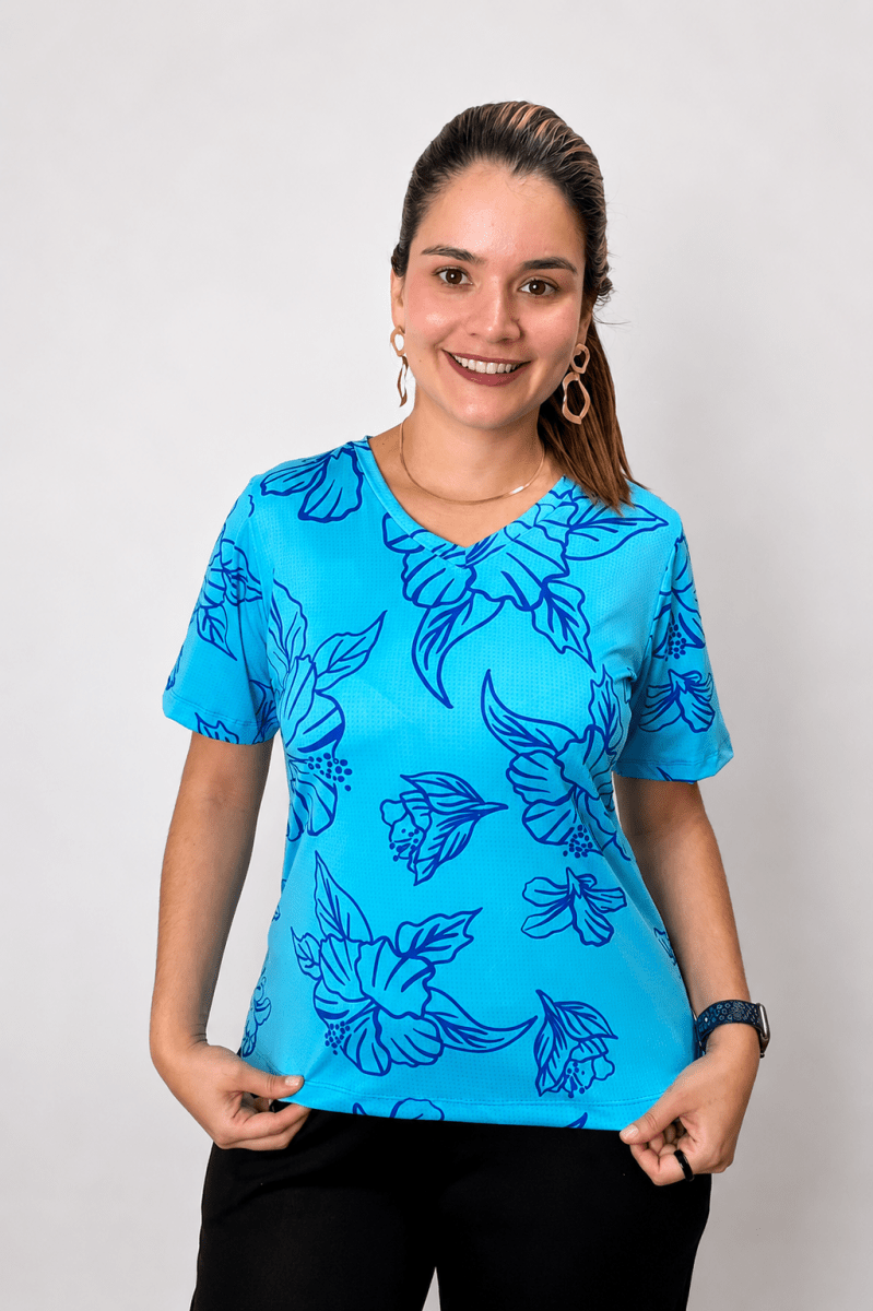 Blusa Osaka - T-Shirt Decote V em Malha Confort - Naguirre Shop