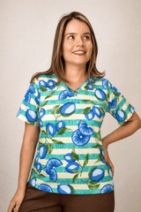 Blusa Osaka - T-Shirt Decote V em Malha Confort - Naguirre Shop