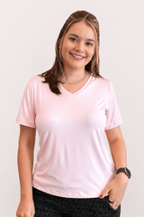 Blusa Osaka - T-Shirt Decote V em Malha Confort - Naguirre Shop