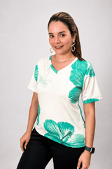Blusa Osaka - T-Shirt Decote V em Malha Confort - Naguirre Shop