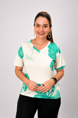 Blusa Osaka - T-Shirt Decote V em Malha Confort - Naguirre Shop
