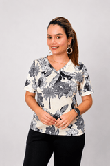 Blusa Osaka - T-Shirt Decote V em Malha Confort - Naguirre Shop