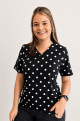 Blusa Osaka - T-Shirt Decote V em Malha Confort - Naguirre Shop