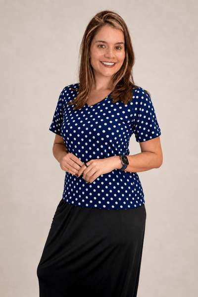 Blusa Osaka - T-Shirt Decote V em Malha Confort - Naguirre Shop