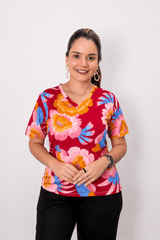 Blusa Osaka - T-Shirt Decote V em Malha Confort - Naguirre Shop