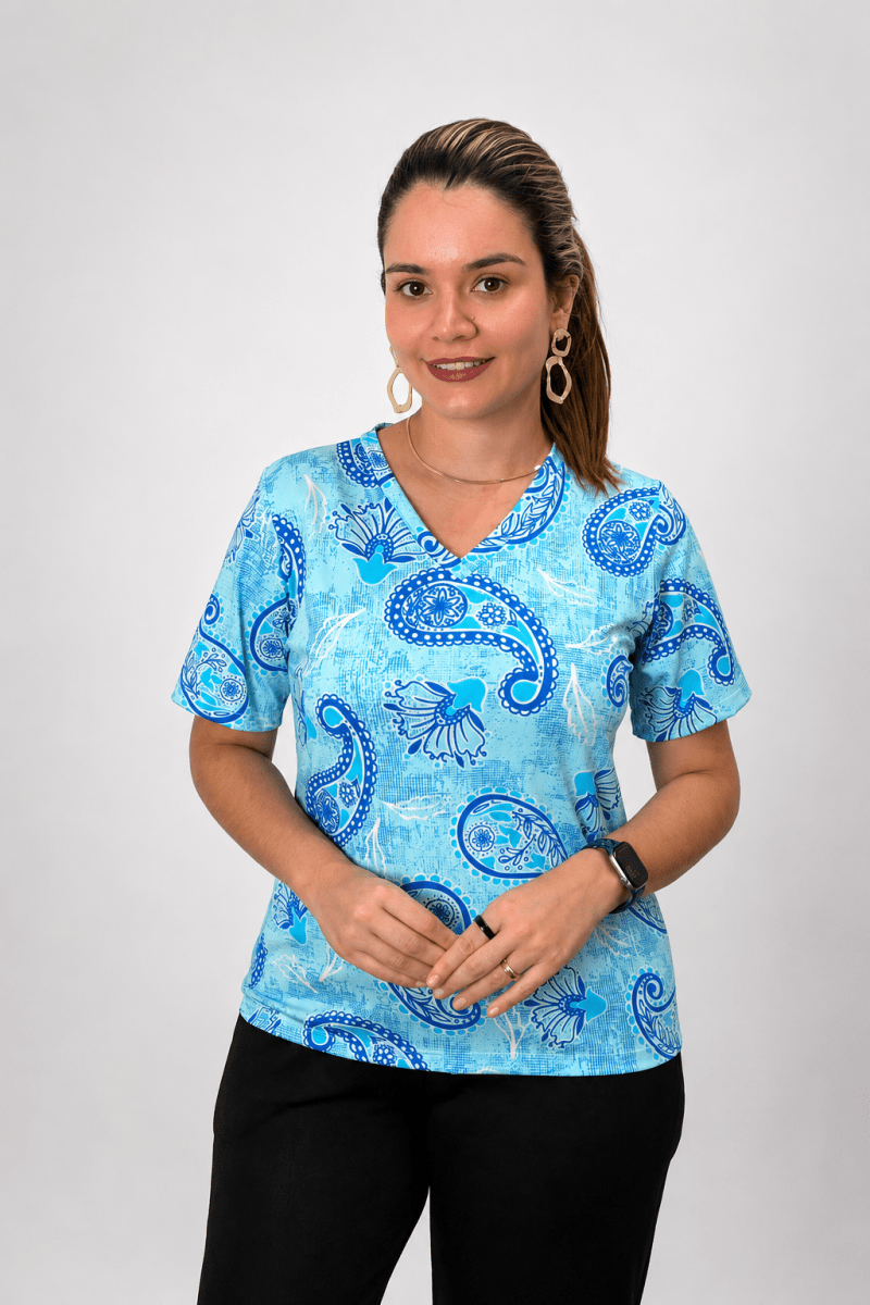 Blusa Osaka - T-Shirt Decote V em Malha Confort - Naguirre Shop