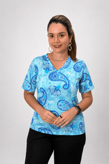 Blusa Osaka - T-Shirt Decote V em Malha Confort - Naguirre Shop