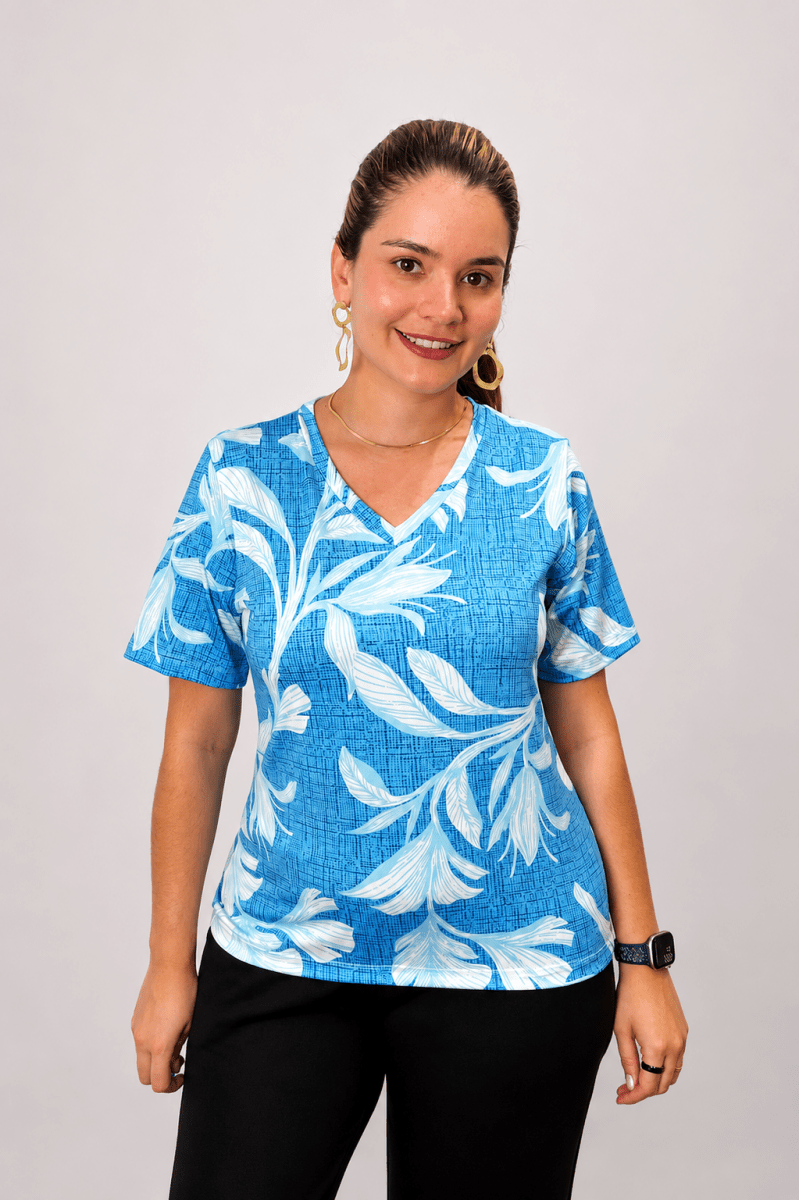 Blusa Osaka - T-Shirt Decote V em Malha Confort - Naguirre Shop