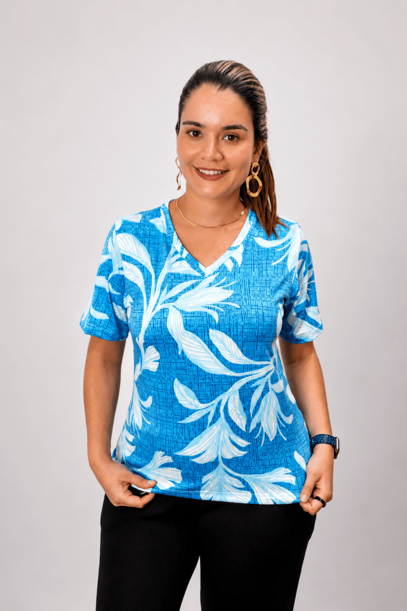 Blusa Osaka - T-Shirt Decote V em Malha Confort - Naguirre Shop