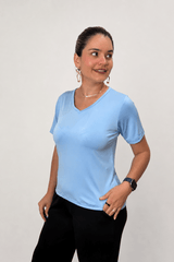 Blusa Osaka - T-Shirt Decote V em Malha Confort - Naguirre Shop
