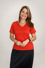 Blusa Osaka - T-Shirt Decote V em Malha Confort - Naguirre Shop