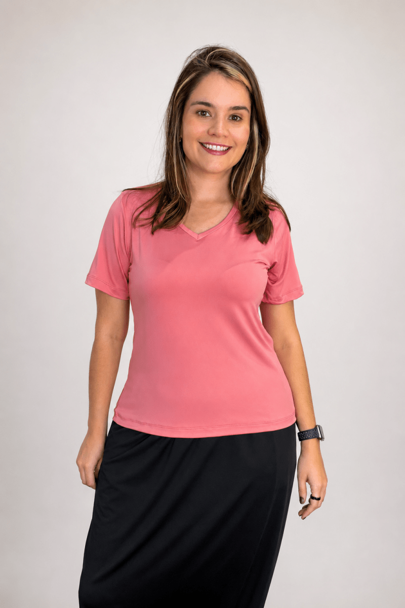Blusa Osaka - T-Shirt Decote V em Malha Confort - Naguirre Shop