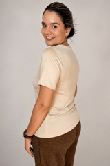 Blusa Osaka - T-Shirt Decote V em Malha Confort - Naguirre Shop