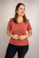 Blusa Osaka - T-Shirt Decote V em Malha Confort - Naguirre Shop