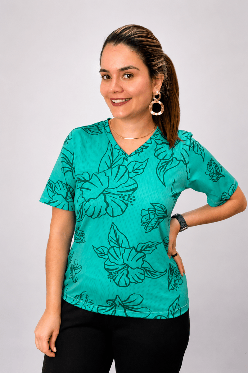 Blusa Osaka - T-Shirt Decote V em Malha Confort - Naguirre Shop