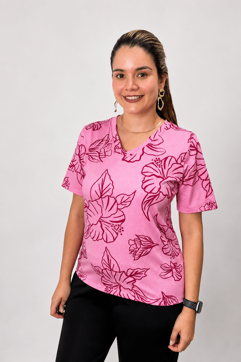 Blusa Osaka - T-Shirt Decote V em Malha Confort - Naguirre Shop