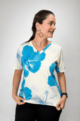 Blusa Osaka - T-Shirt Decote V em Malha Confort - Naguirre Shop