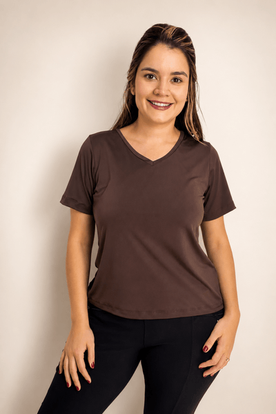 Blusa Osaka - T-Shirt Decote V em Malha Confort - Naguirre Shop