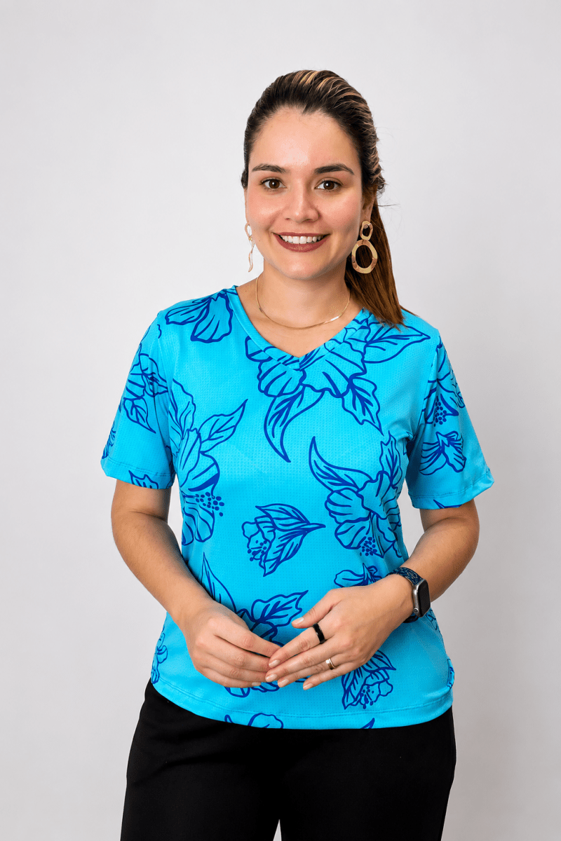 Blusa Osaka - T-Shirt Decote V em Malha Confort - Naguirre Shop