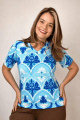 Blusa Osaka - T-Shirt Decote V em Malha Confort - Naguirre Shop