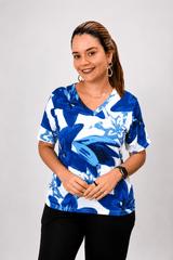 Blusa Osaka - T-Shirt Decote V em Malha Confort - Naguirre Shop