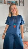 Blusa Paola - Gola Redonda Malha Confort - Naguirre Shop