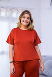 Blusa Paola - Gola Redonda Malha Confort - Naguirre Shop
