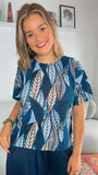 Blusa Paola - Gola Redonda Malha Confort - Naguirre Shop