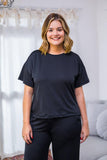 Blusa Paola - Gola Redonda Malha Confort - Naguirre Shop