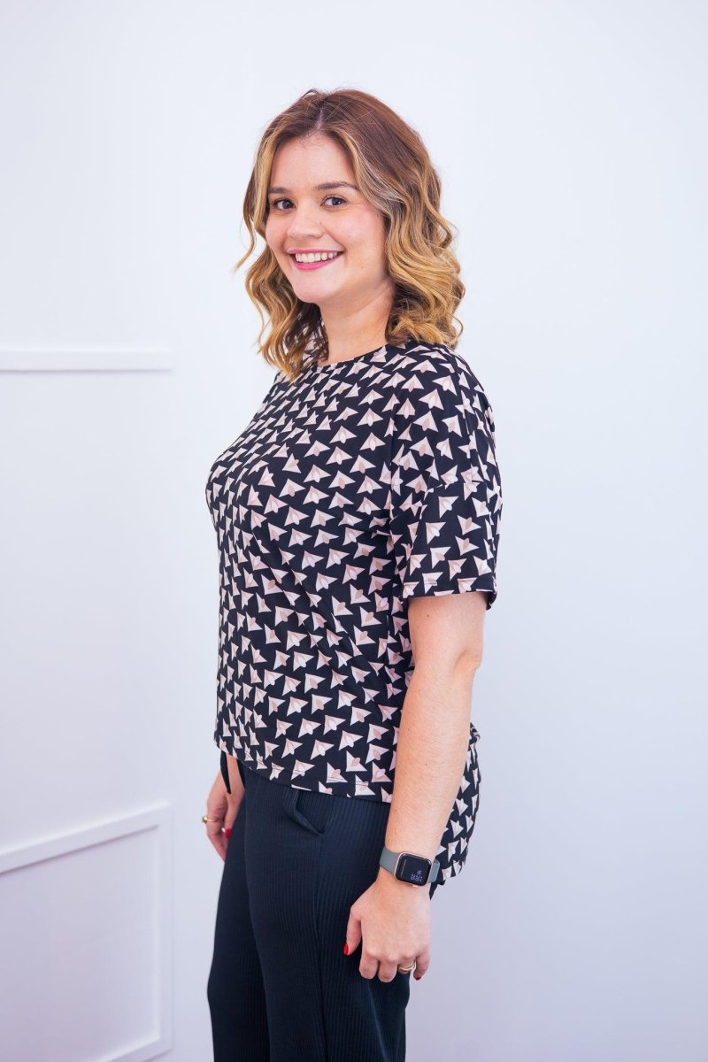Blusa Paola - Gola Redonda Malha Confort - Naguirre Shop