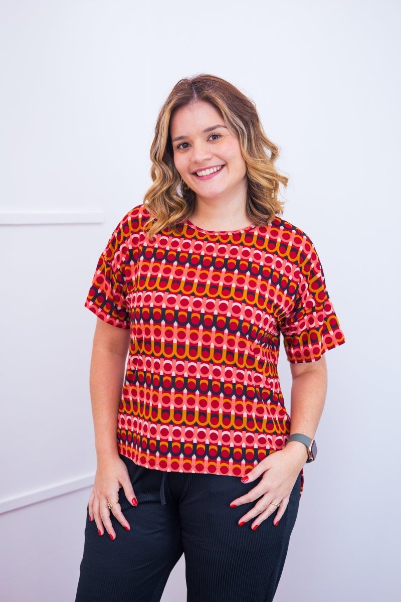 Blusa Paola - Gola Redonda Malha Confort - Naguirre Shop