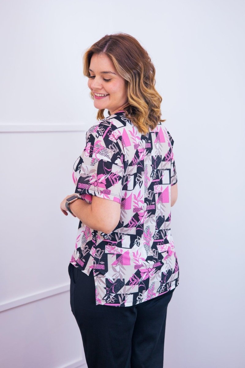 Blusa Paola - Gola Redonda Malha Confort - Naguirre Shop