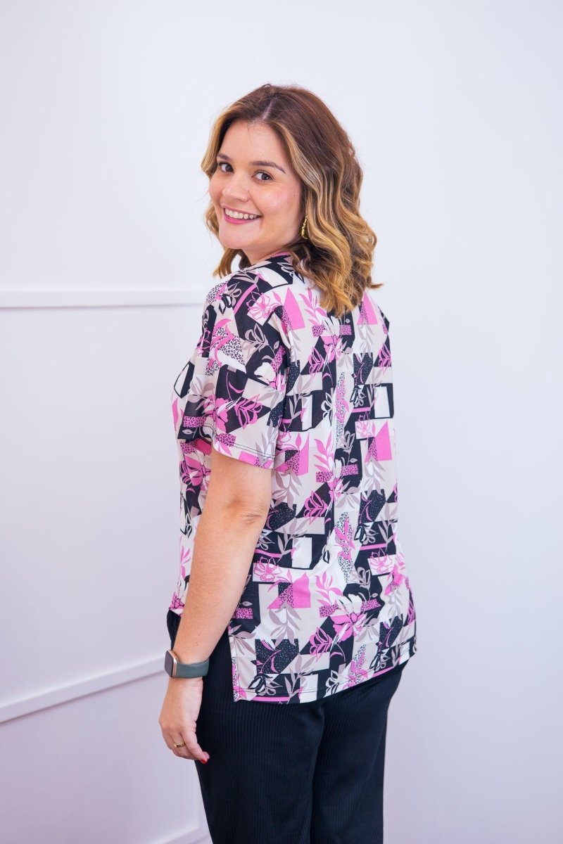 Blusa Paola - Gola Redonda Malha Confort - Naguirre Shop