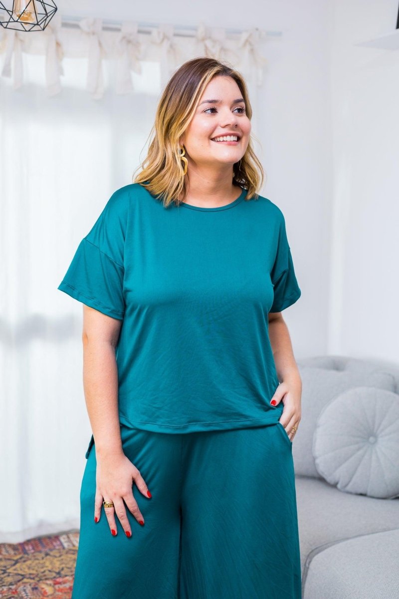Blusa Paola - Gola Redonda Malha Confort - Naguirre Shop
