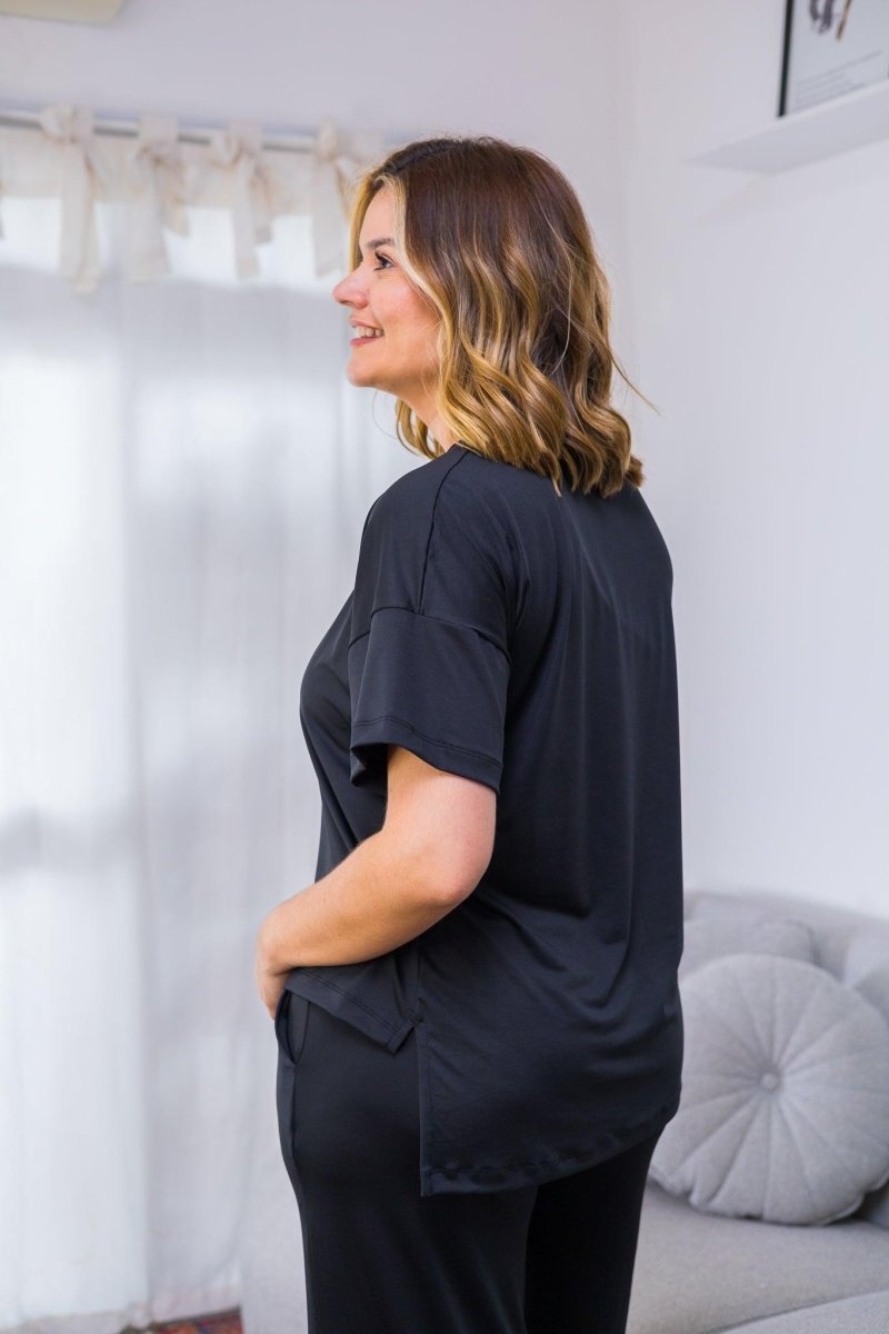 Blusa Paola - Gola Redonda Malha Confort - Naguirre Shop