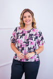 Blusa Paola - Gola Redonda Malha Confort - Naguirre Shop