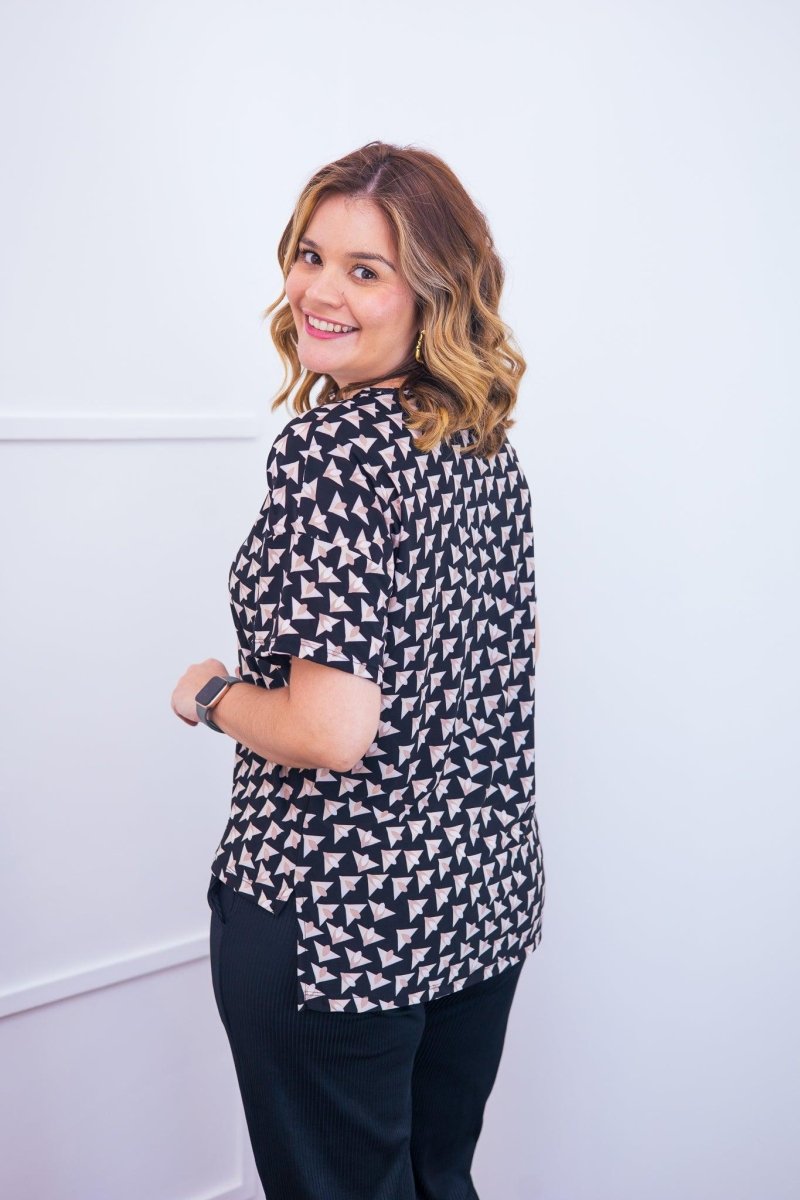 Blusa Paola - Gola Redonda Malha Confort - Naguirre Shop