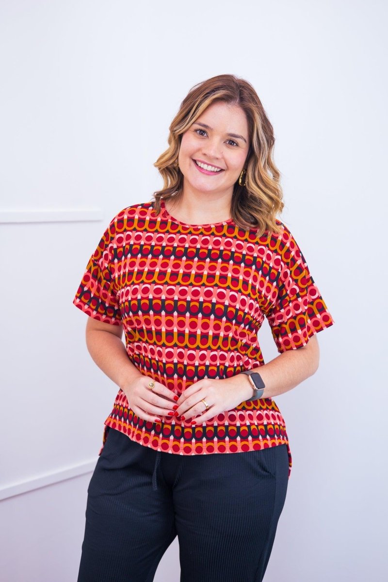 Blusa Paola - Gola Redonda Malha Confort - Naguirre Shop