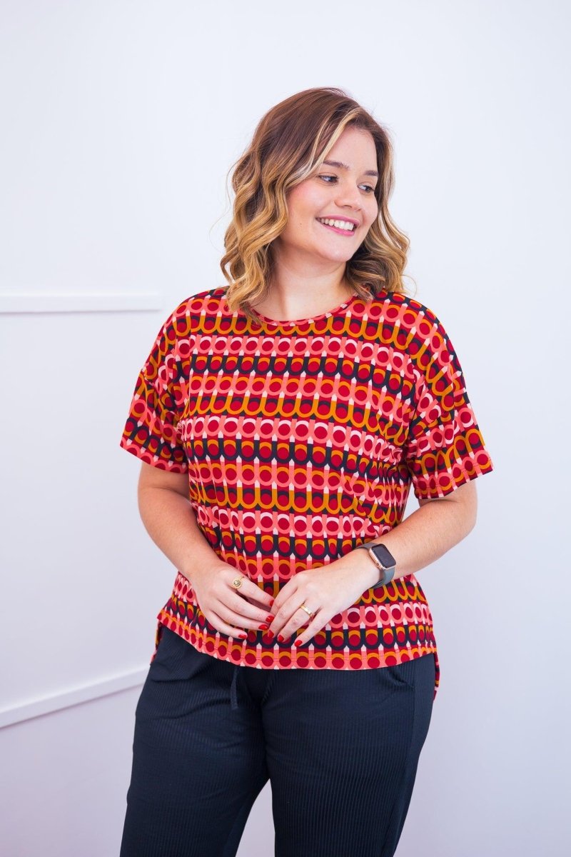 Blusa Paola - Gola Redonda Malha Confort - Naguirre Shop