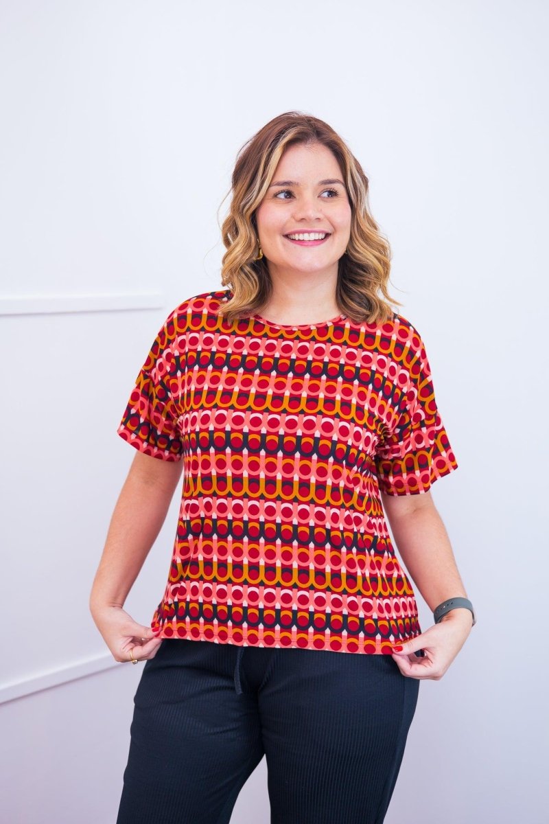 Blusa Paola - Gola Redonda Malha Confort - Naguirre Shop