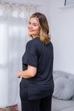 Blusa Paola - Gola Redonda Malha Confort - Naguirre Shop